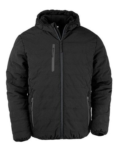 RES-R240X-Recycled Black Compass Padded Winter Jacket